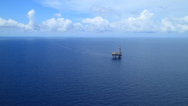 Aerial,View,Of,Offshore,Jack,Up,Drilling,Rig,In,The