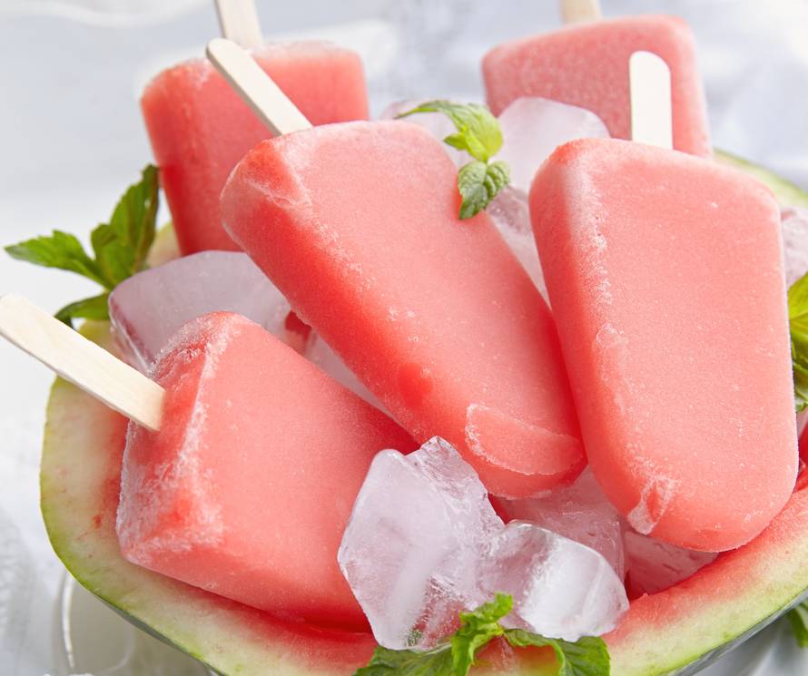 Watermelon lime popsicle