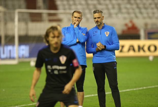 Split: Hrvatska nogometna reprezentacija odradila večernji trening