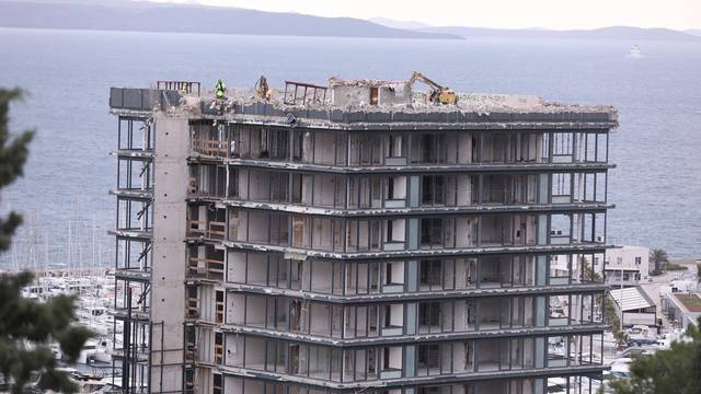 Split: Bageri na najvišoj etaži gradilišta hotela Marjan