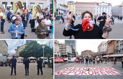 VIDEO Opet klečanje u centru Zagreba: Na Trgu bio i prosvjed