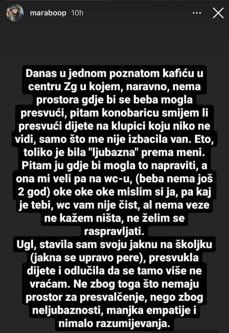 Glumica ogorčena na popularni zagrebački kafić: 'Bebu sam morala premotati na wc školjci!'