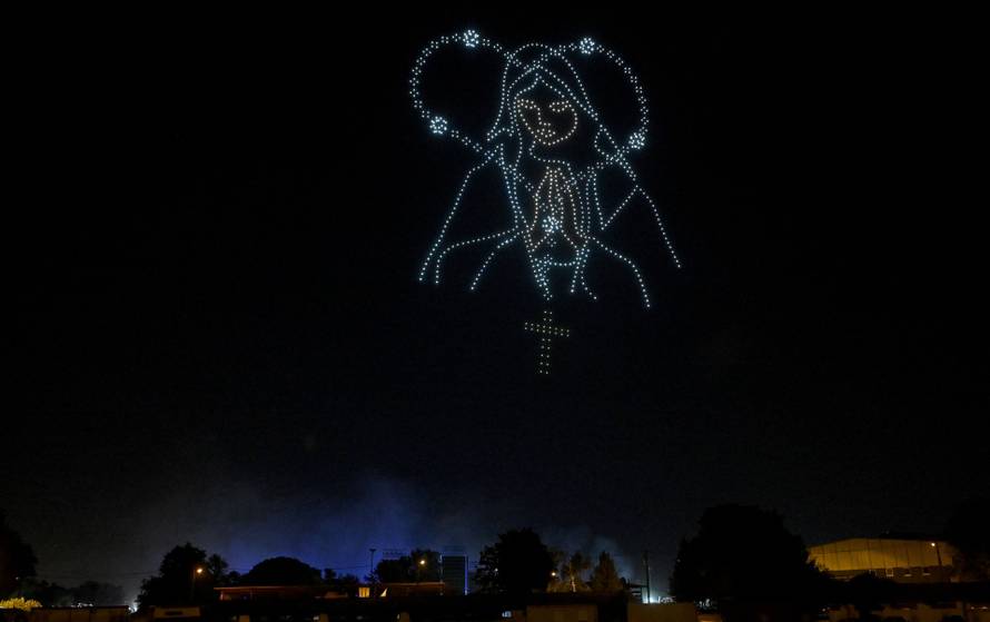 Scenografija dronovima na  koncertu Marka Perkovića Thompsona 