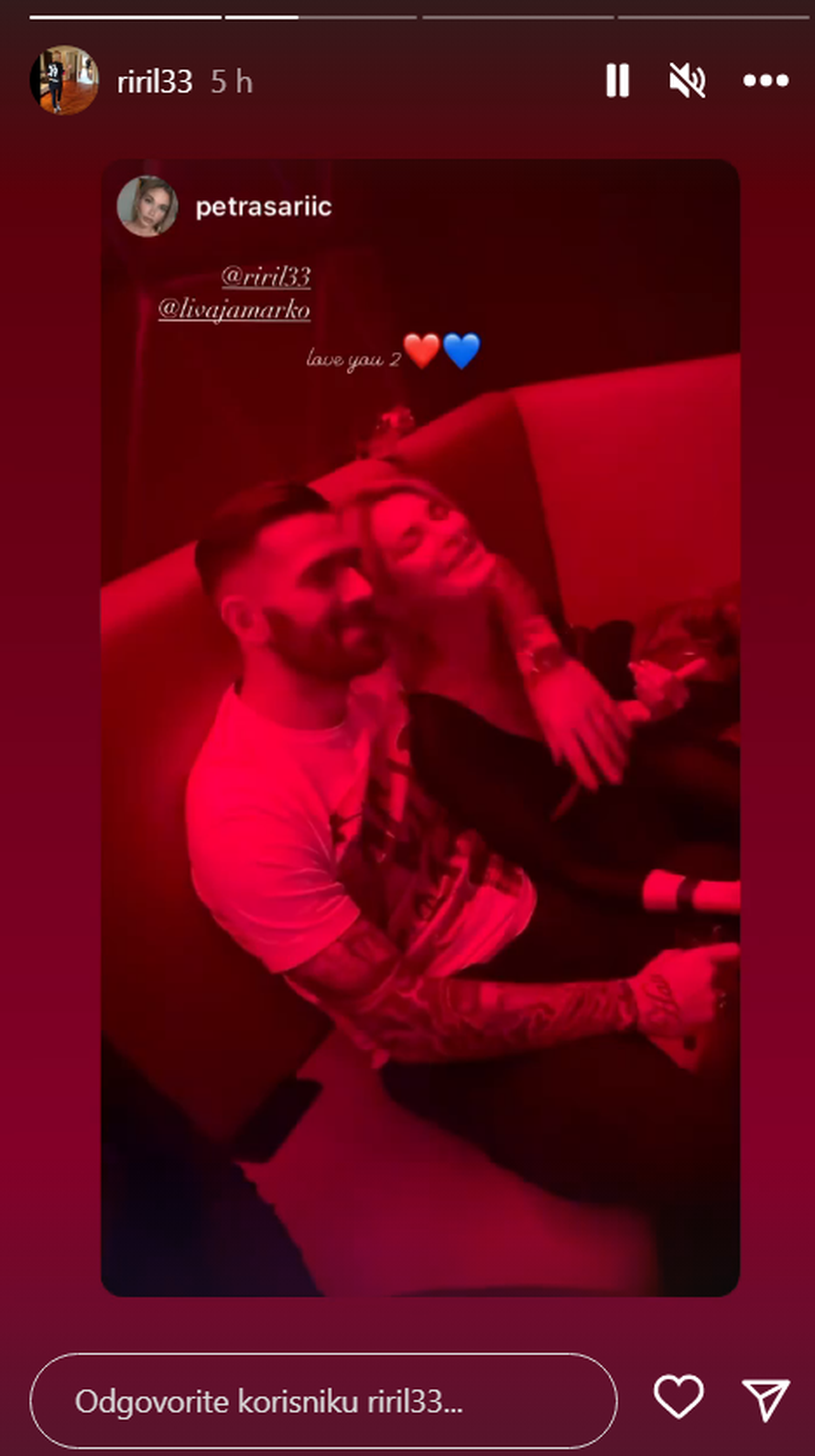 Livaja i Iris u božićnom izlasku: Grlili se, pjevali, šaputali si...