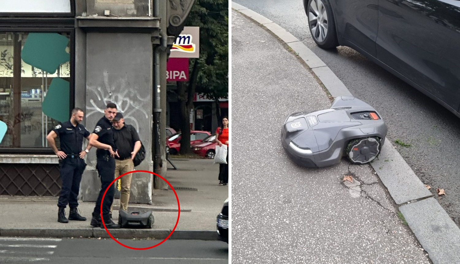 Robotska kosilica podivljala i prešla cestu u centru Zagreba: Stigla je policija i privela je!