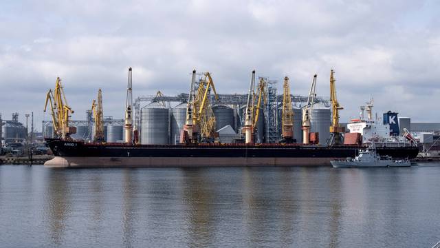 A general view of a grain terminal in Odessa