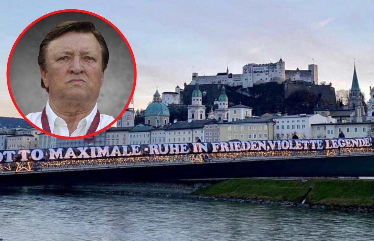 Navijači Salzburga razvili veliki transparent u čast Otta Barića