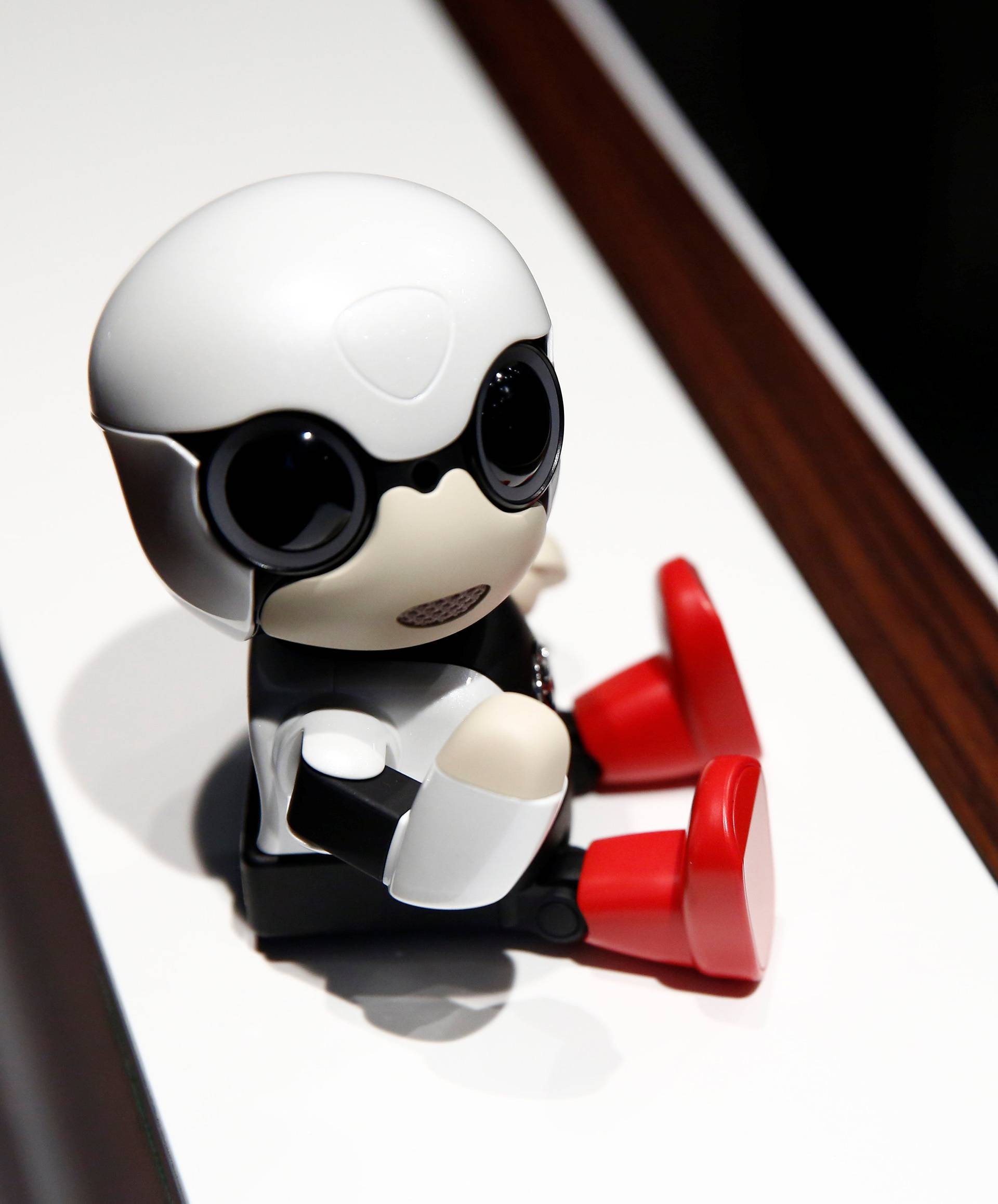 Toyota Motor Corp's Kirobo Mini robot is pictured during a photo opportunity after a news conference in Tokyo