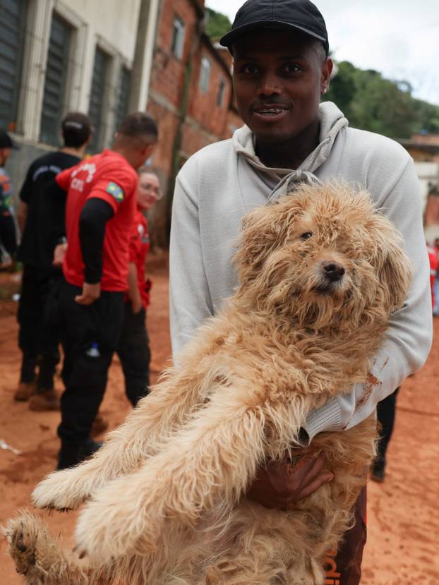 Aftermath of heavy rains in southeastern Brazil