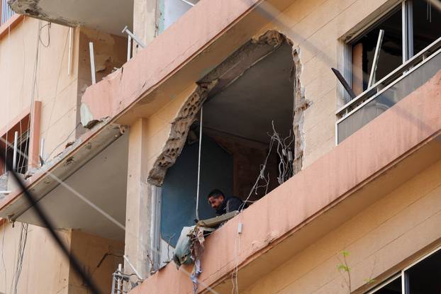 Aftermath of Israeli strike in Manara, Beirut