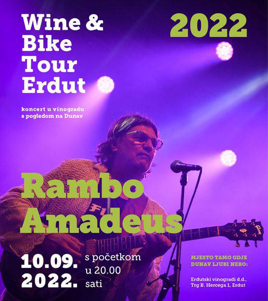 Wine & Bike Tour Erdut 2022.  uz koncert Ramba Amadeusa u vinogradu
