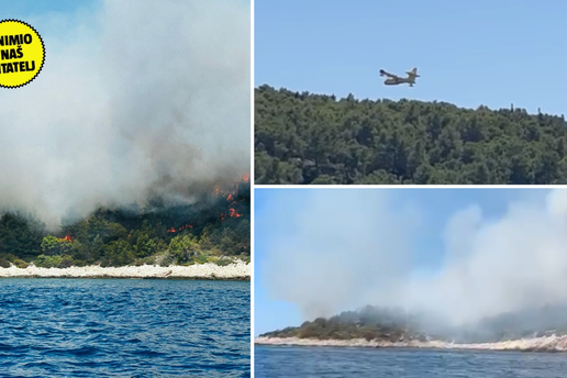 VIDEO Kanaderi gase požar na Braču: 'Srećom, kuće nisu blizu'
