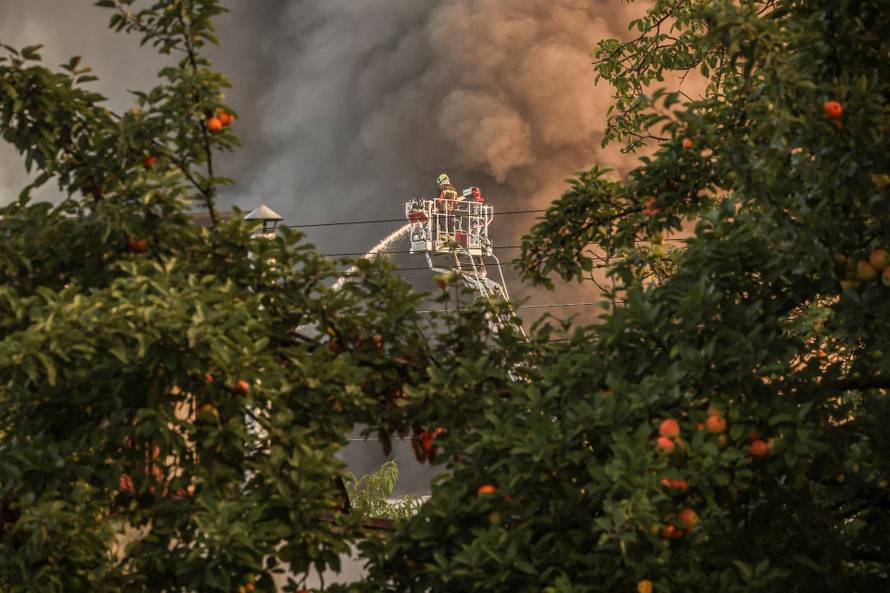 Aftermath of a Russian drone strike in Kyiv