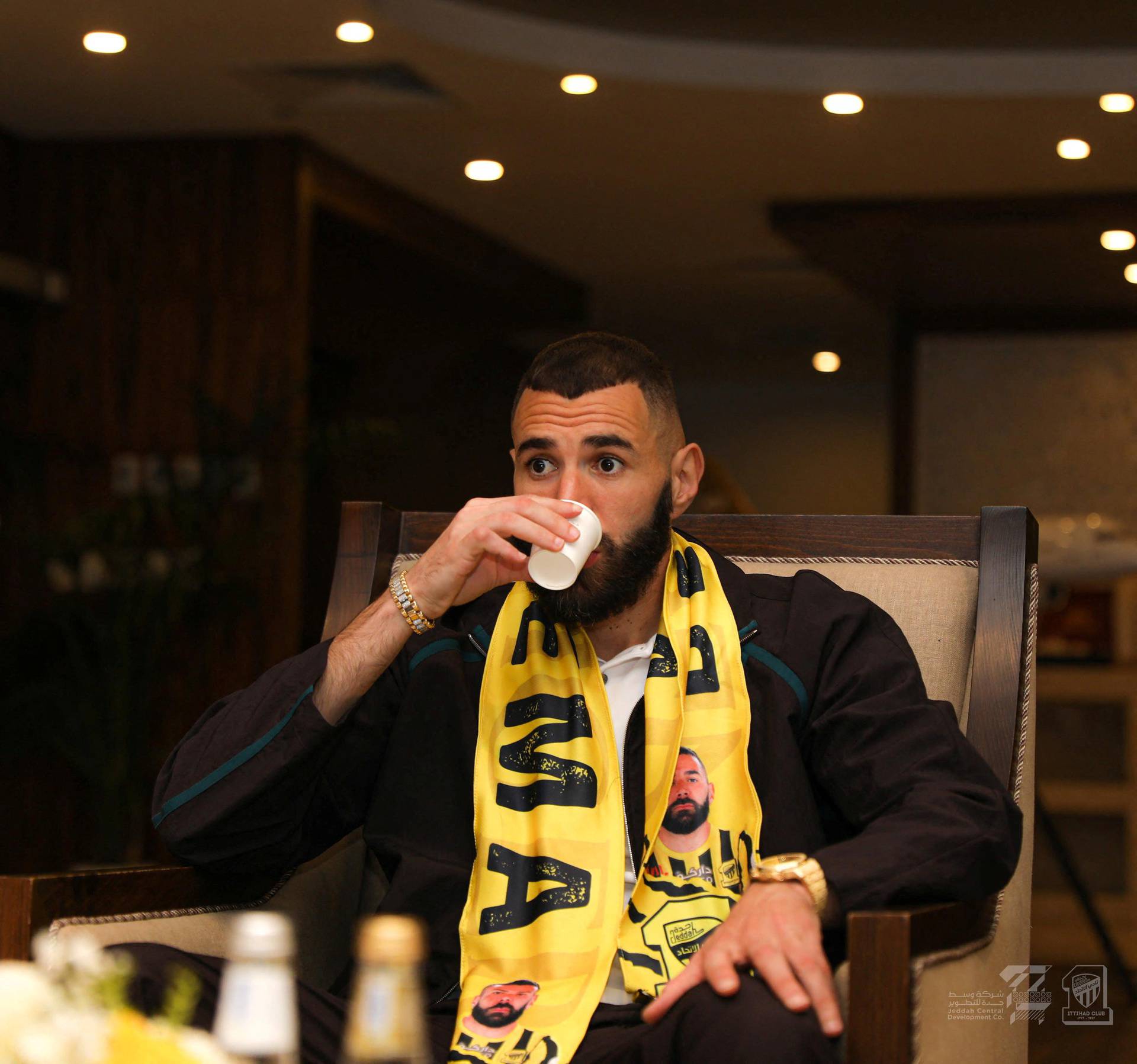 Al Ittihad's soccer player Benzema arrives in Jeddah