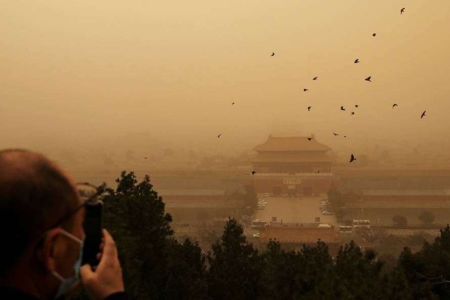 Sandstorm in Beijing, China