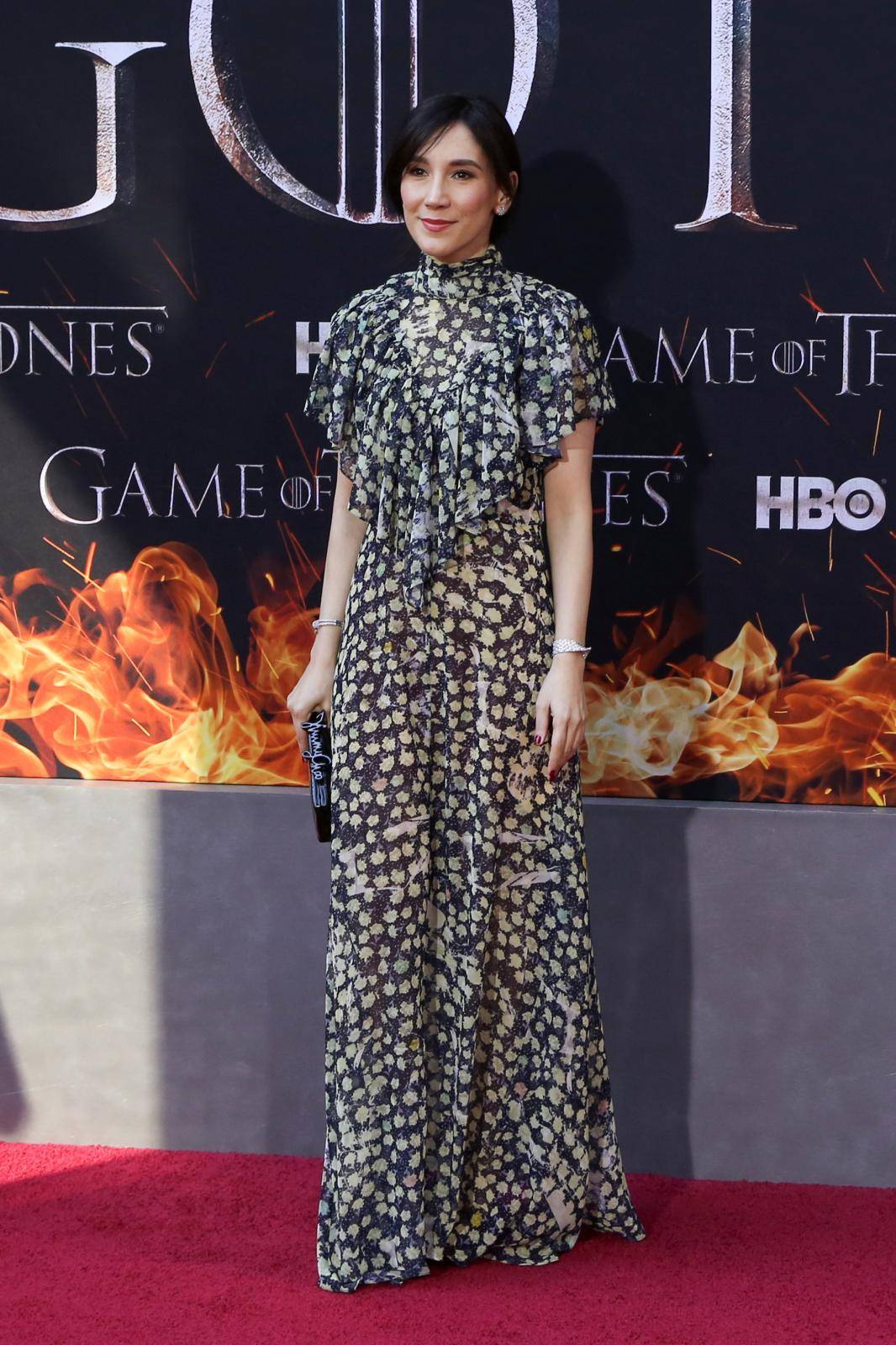 Sibel Kekilli arrives for the premiere of the final season of "Game of Thrones" at Radio City Music Hall in New York
