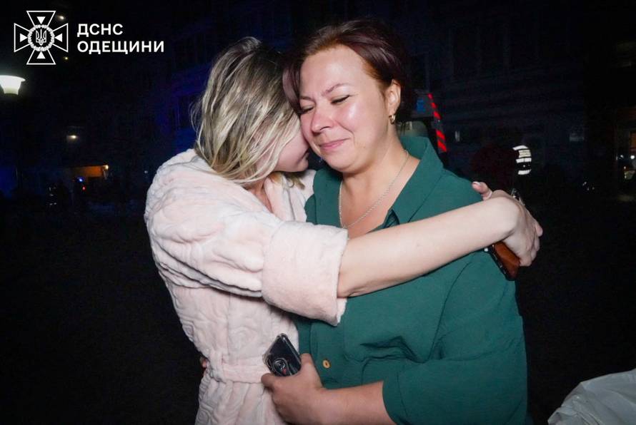 Aftermath of a Russian drone strike in Odesa