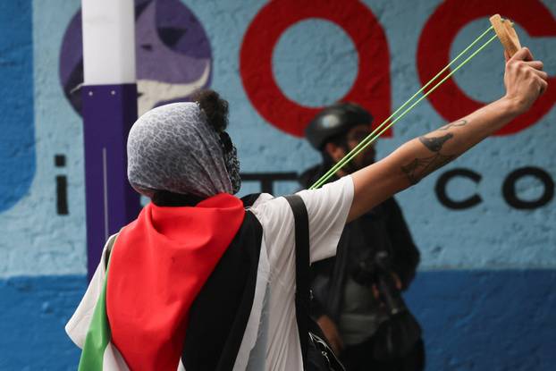 Protest march ahead of the opening match of the 2026 FIFA World Cup in Mexico City