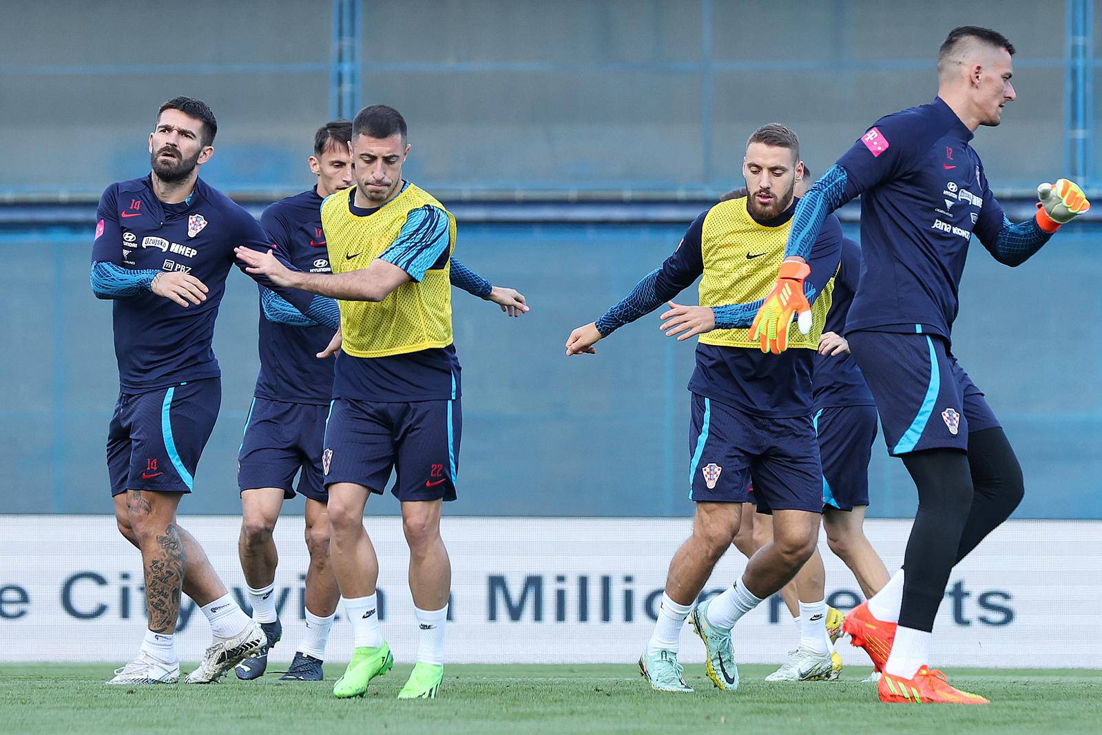 Zagreb: Održan trening hrvatske nogometne reprezentacije uoči sutrašnje utakmice s Danskom