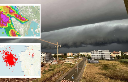 FOTO Stiže nam 'grmljavinska bomba': 5000 udara munja kod Istre, očekuje se obilna kiša