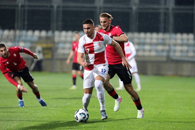 Rijeka: Kvalifikacijska utakmica između Hrvatske i Gruzije U-21 reprezentacije.
