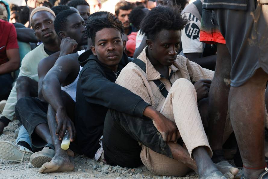 Mass crossings of migrants on foot and by sea from Morocco into Spanish territory, in Ceuta