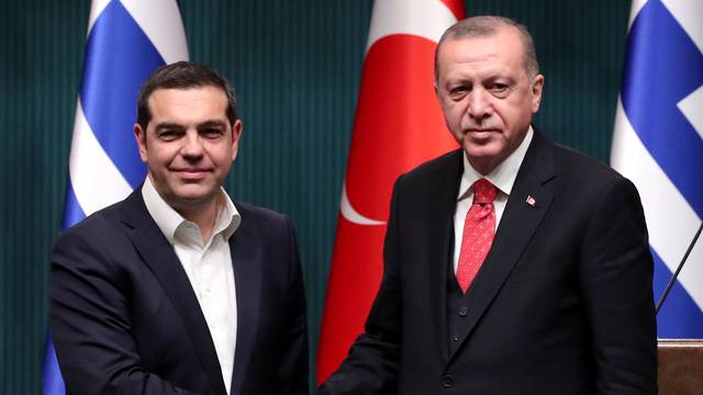 Turkish President Erdogan meets Greek Prime Minister Tsipras in Ankara