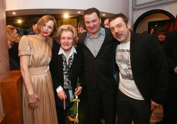 Zagreb: Celebration after the premiere of the Gruntovci play at the Kerempuh Theater