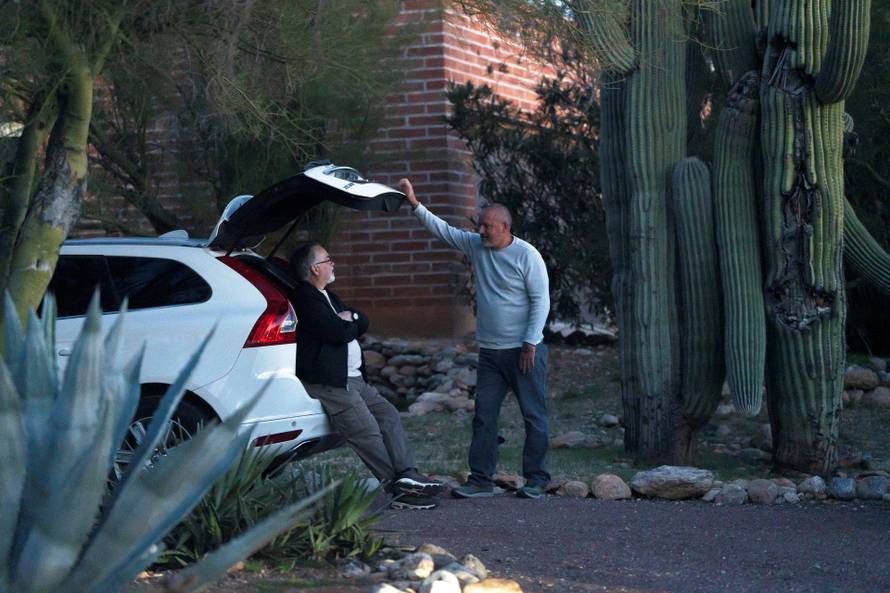 People attend a vigil after the disappearance of Nancy Guthrie in Tucson