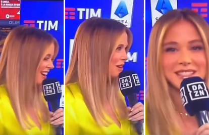 VIDEO Diletta, kamo to gledaš? Fatalnu voditeljicu zbunio je nogometaš, pogriješila mu ime