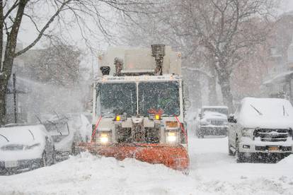 Snow storm in New York City