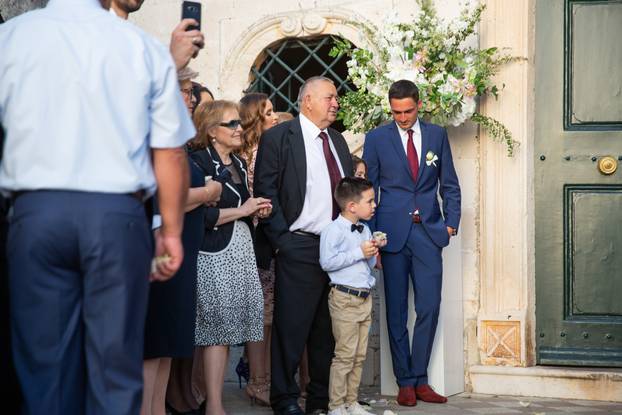 ARHIVA - 2018. Cavtat: Marin Čilić sa suprugom Kristinom izlazi iz crkve nakon vjenčanja