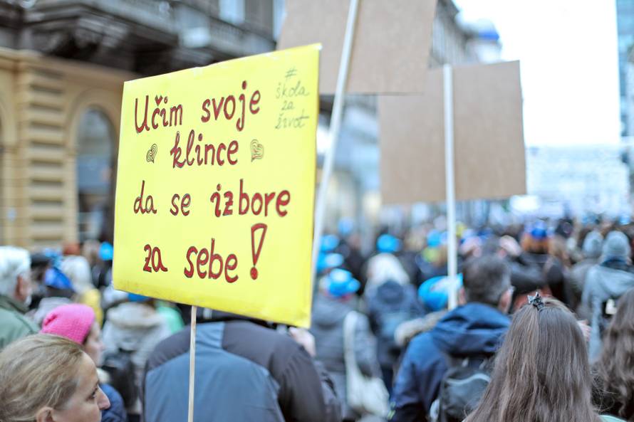 Veliki prosvjed Hrvatska mora bolje popunio glavni gradski Trg