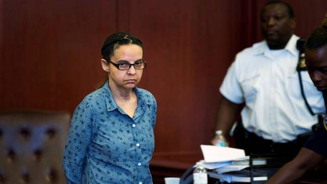 FILE PHOTO: Yoselyn Ortega nanny accused of killing Lucia and Leo Krim arrives for hearing at Manhattan Supreme Court in New York