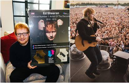 Sheeran proglašen izvođačem desetljeća: Ovo je nevjerojatno