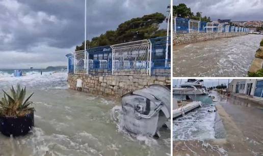 VIDEO Olujno jugo hara Splitom i radi štetu: Pogledajte kako se izlilo more, nosi kontejnere...