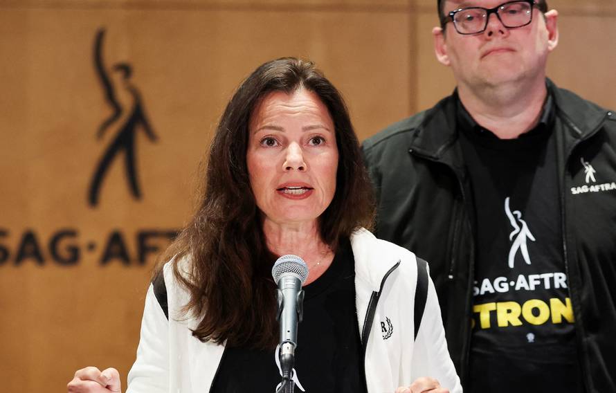 SAG-AFTRA press conference in Los Angeles