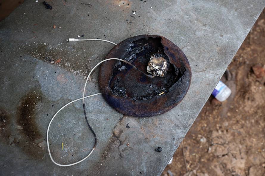 Aftermath of the Air India crash during take-off, in Ahmedabad