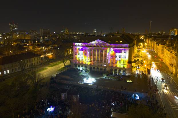 Pogled iz zraka na Festival svjetla 