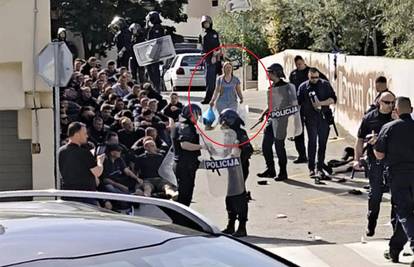 Ništa joj neće ovi dan pokvarit: Usred navijačkog kaosa žena u Splitu žuri kući s vrećicom spize