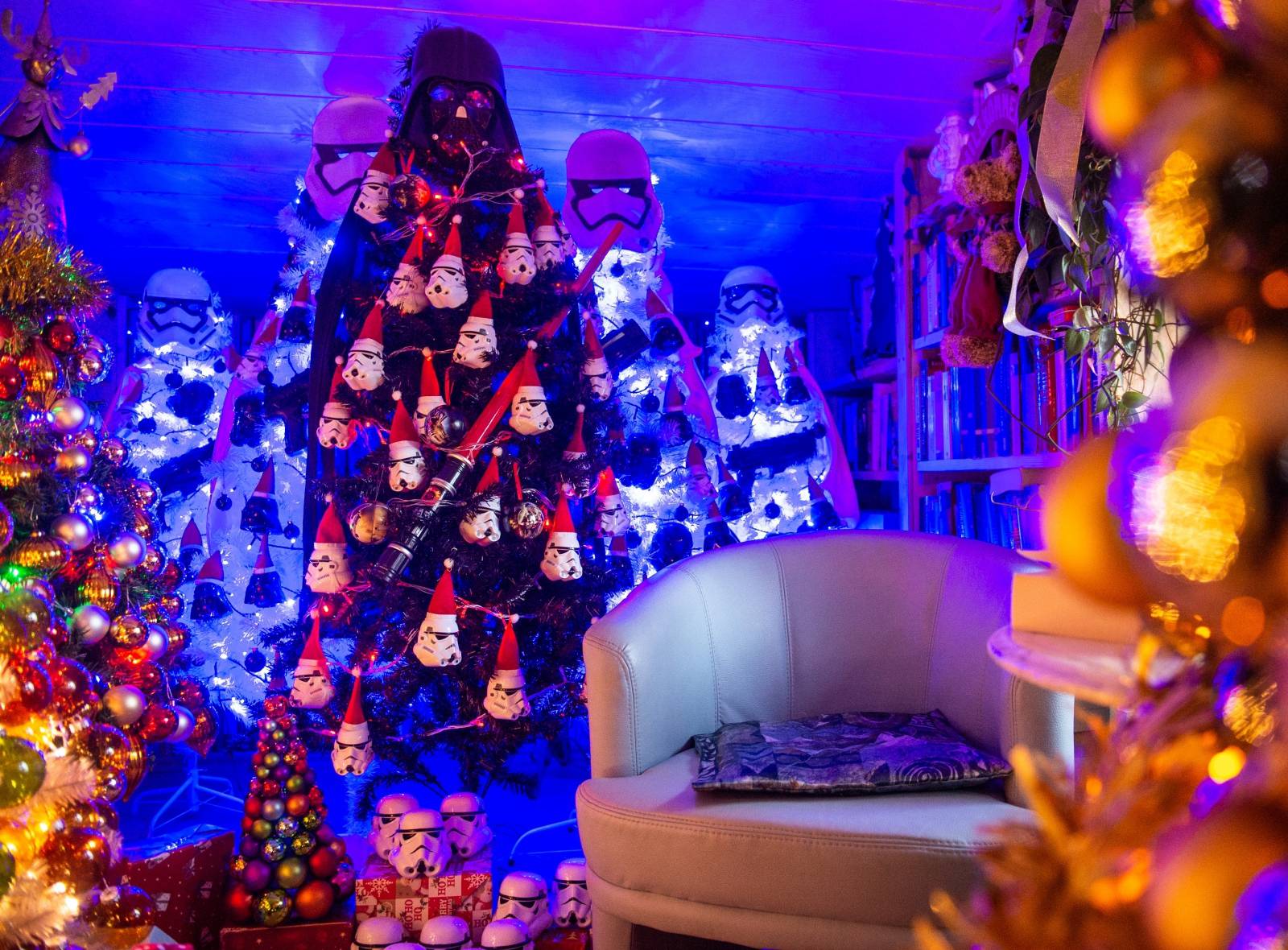 Couple lives with 350 Christmas trees