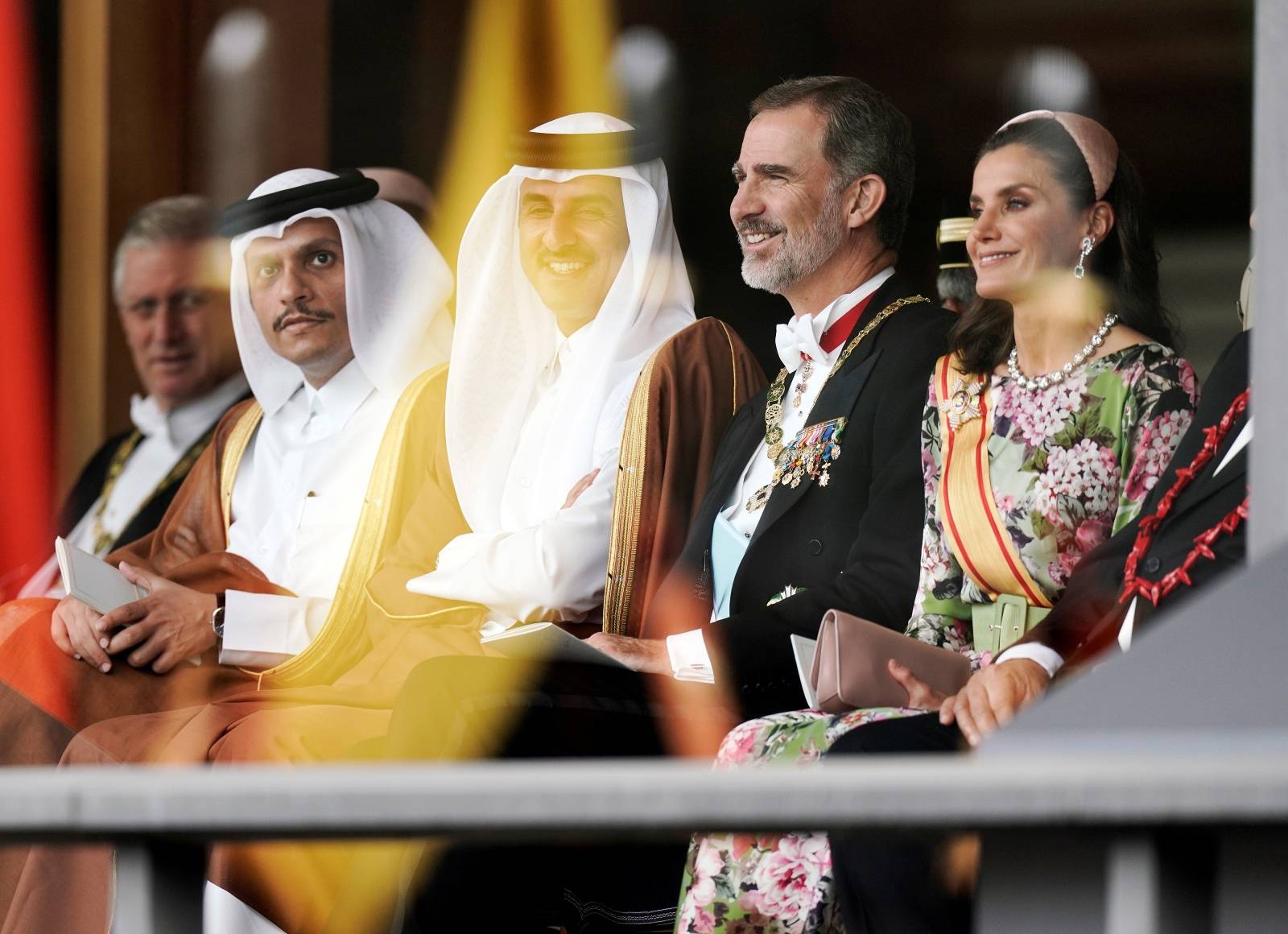 Spanish King Felipe VI and Queen Letizia attend the enthronement ceremony of Japan's Emperor Naruhito at the Imperial Palace in Tokyo