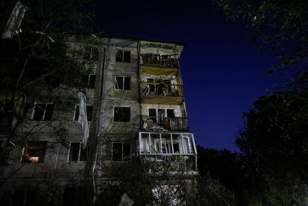 Russian missile strike in Kyiv