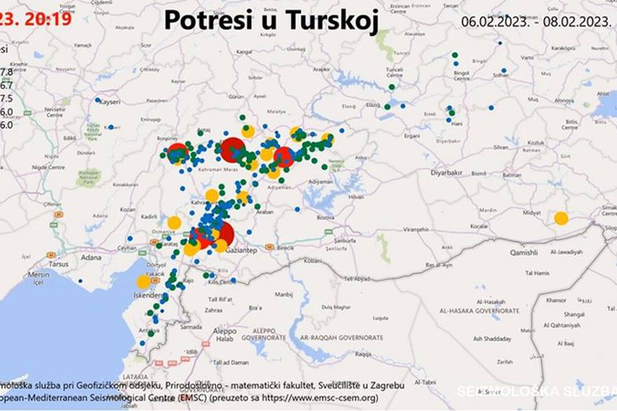Potresi u Turskoj (06.02. - 08.02. 2023)