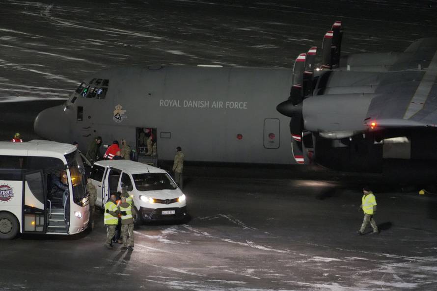 Royal Danish Air Force plane carrying personnel arrives in Greenland
