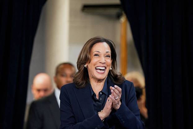 Democratic presidential nominee and U.S. VP Kamala Harris travels to Michigan