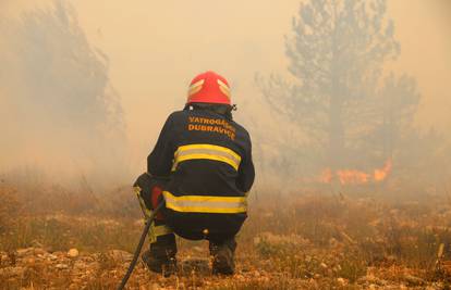 Vatrogasni zapovjednik o stanju požara kod Skradina: 'Naišli smo na mine, bilo je detonacija'