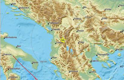 Potres jačine 4.7 po Richteru zatresao u blizini Tirane: 'Treslo mi je ured, stolove, prozore...'
