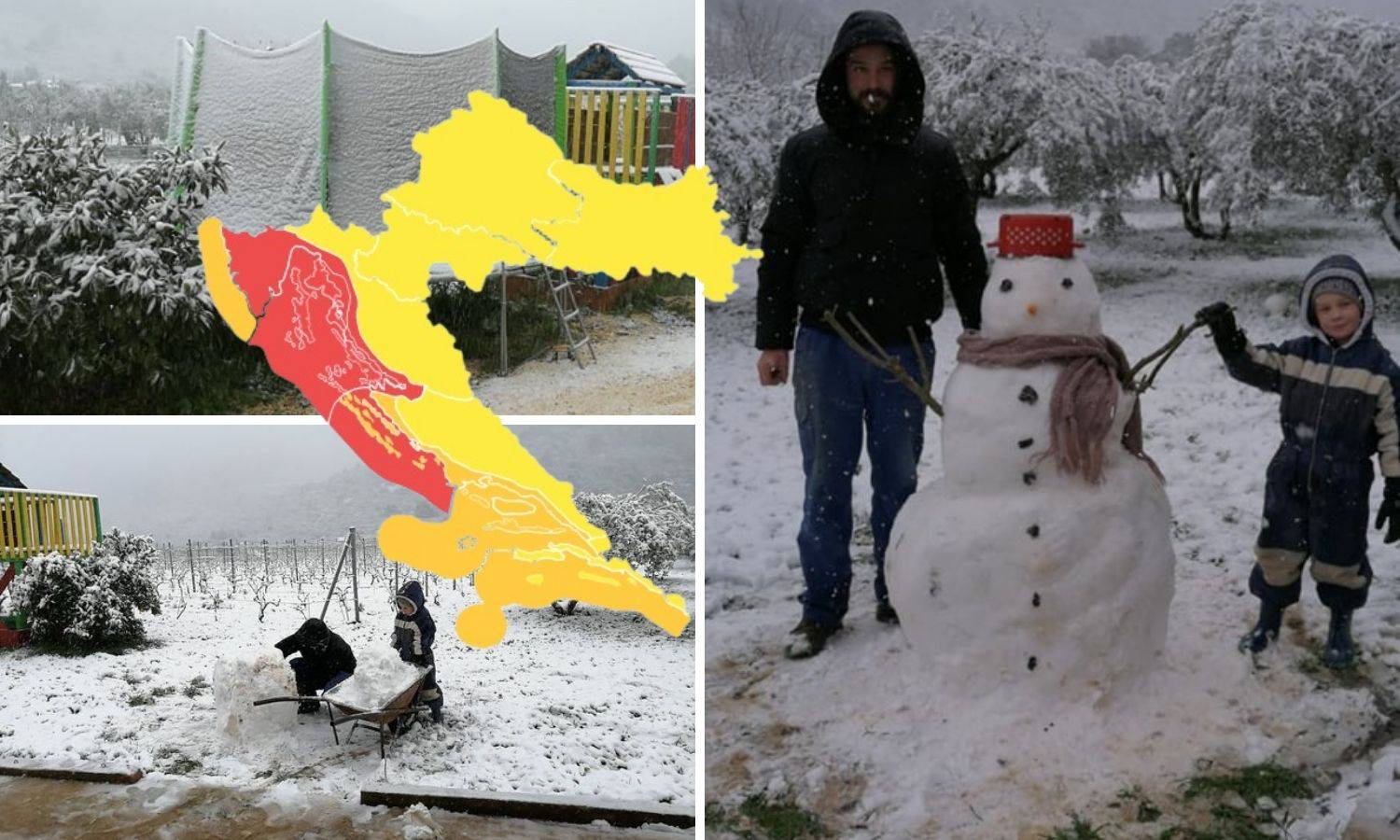 Na Visu rade snjegovića, crveni alarm upaljen za dio Hrvatske