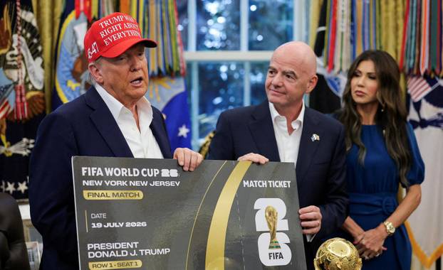FILE PHOTO: U.S. President Trump makes an announcement on 2026 FIFA World Cup, at the White House